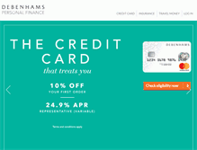 Tablet Screenshot of finance.debenhams.com