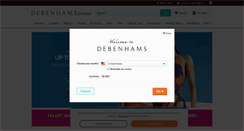 Desktop Screenshot of debenhams.ie